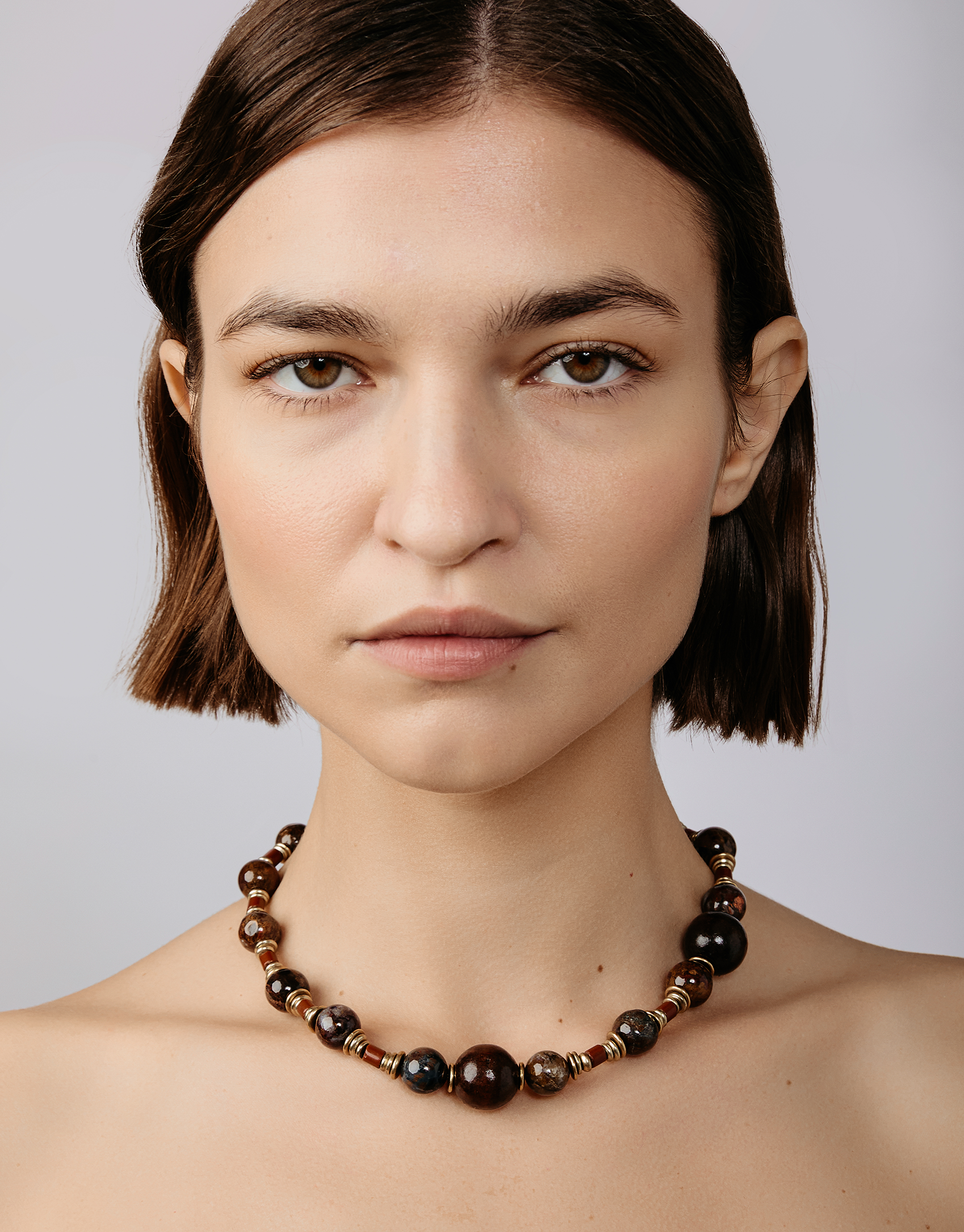 Wood and Gemstone Necklace