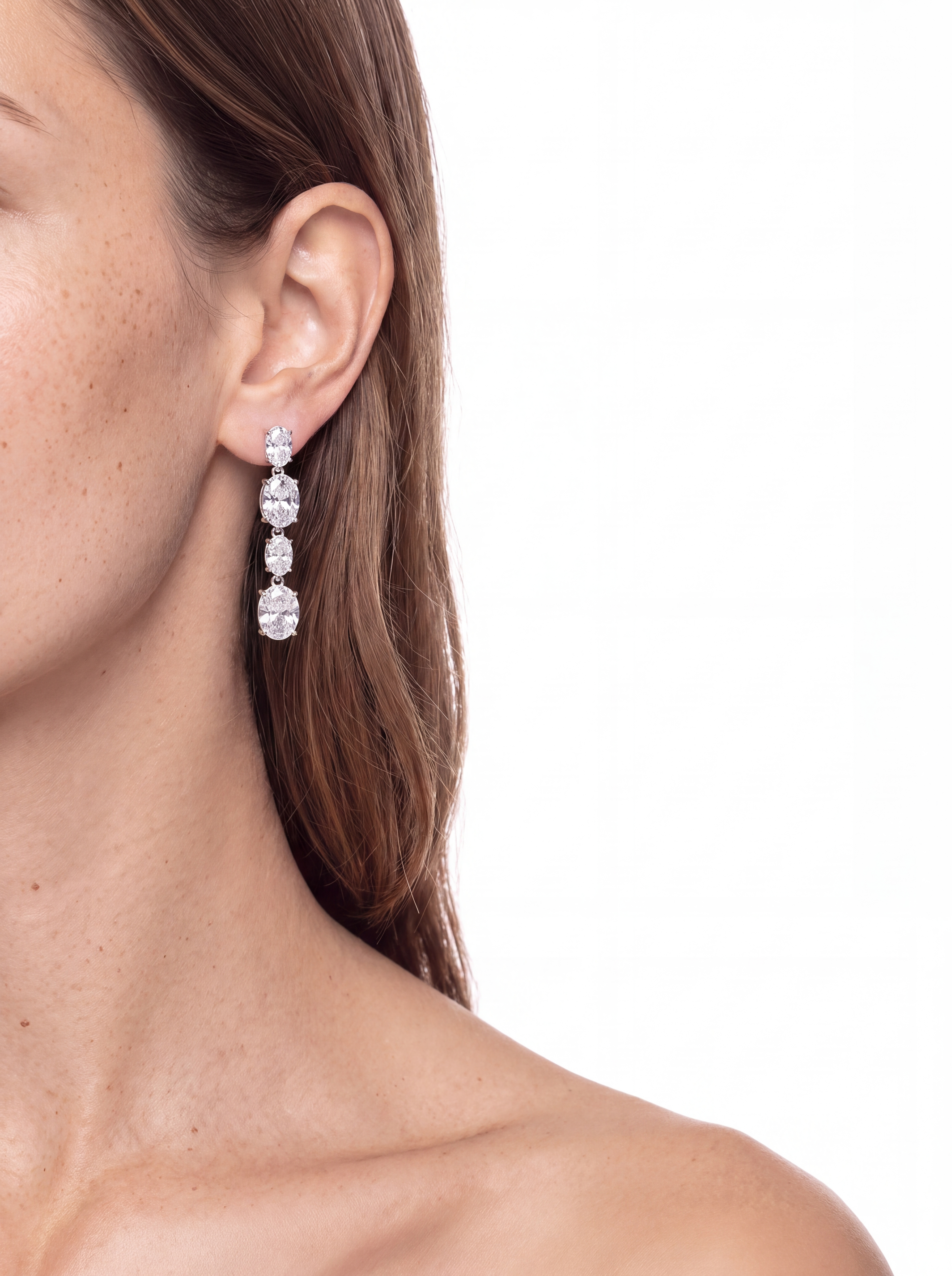 Bessett Oval Drop Earring