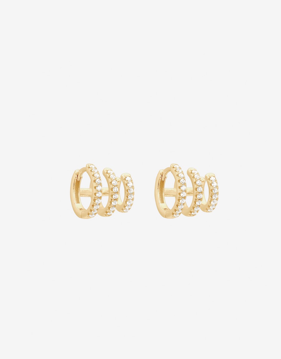 Katerina Triple Pave Hoop