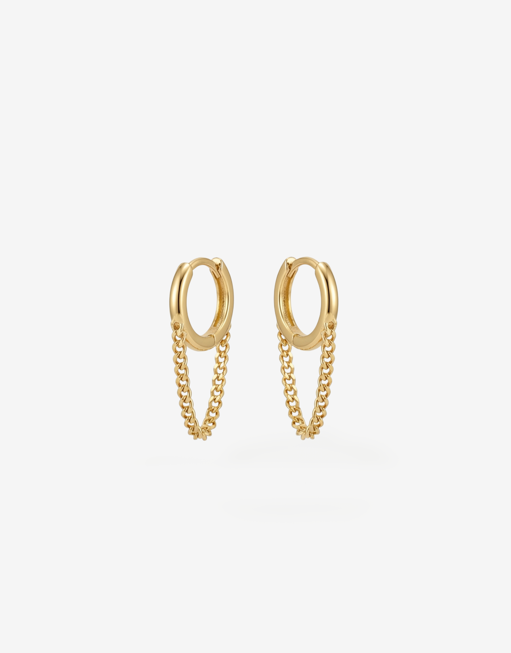14K Vermeil Chain Huggie Earring