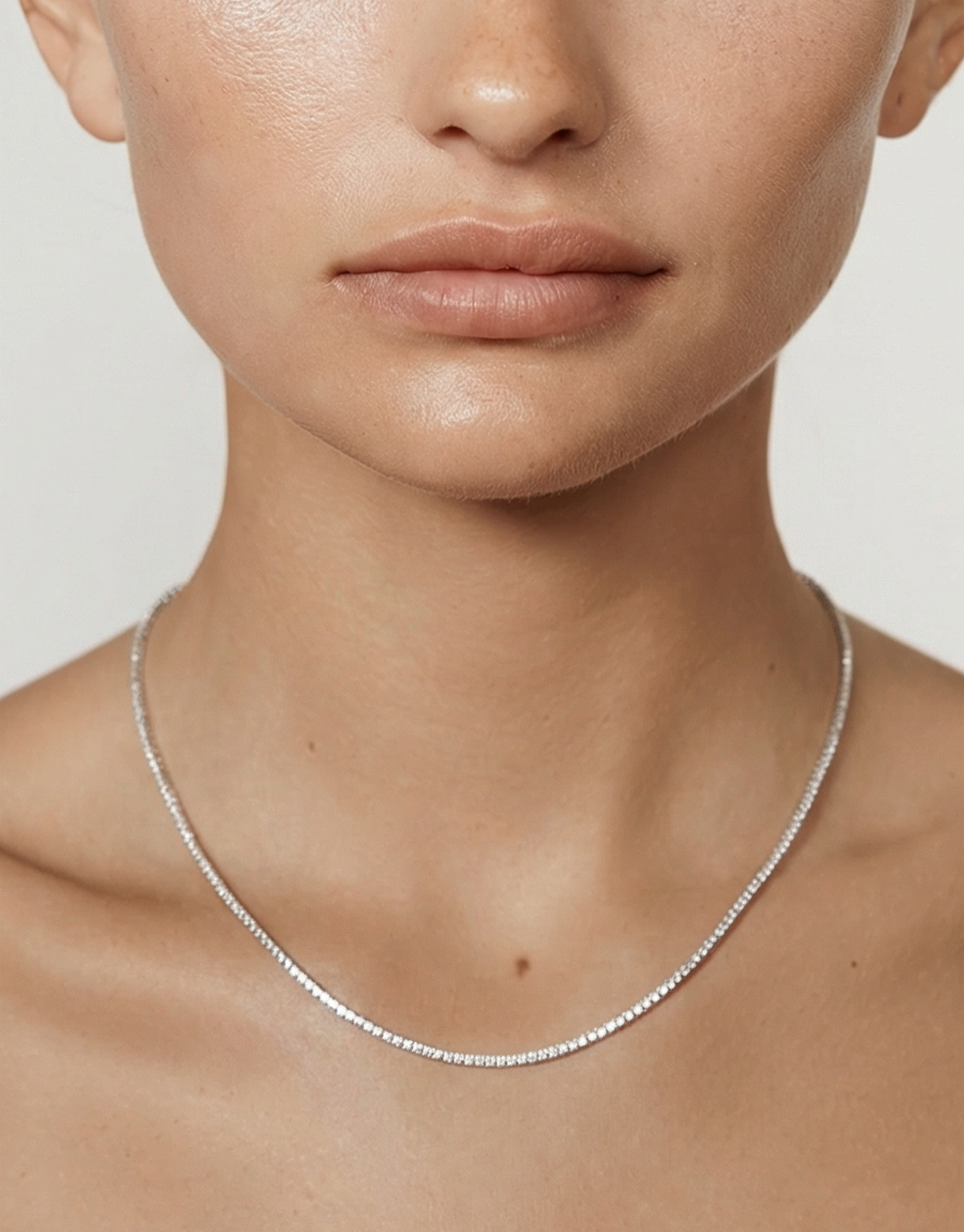 Micro Teeny Tiny Tennis Necklace