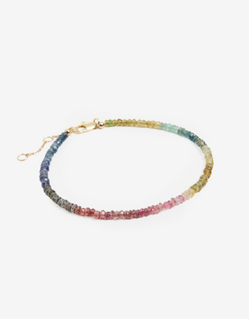 Natasha Gemstone Bracelet, Muted Rainbow
