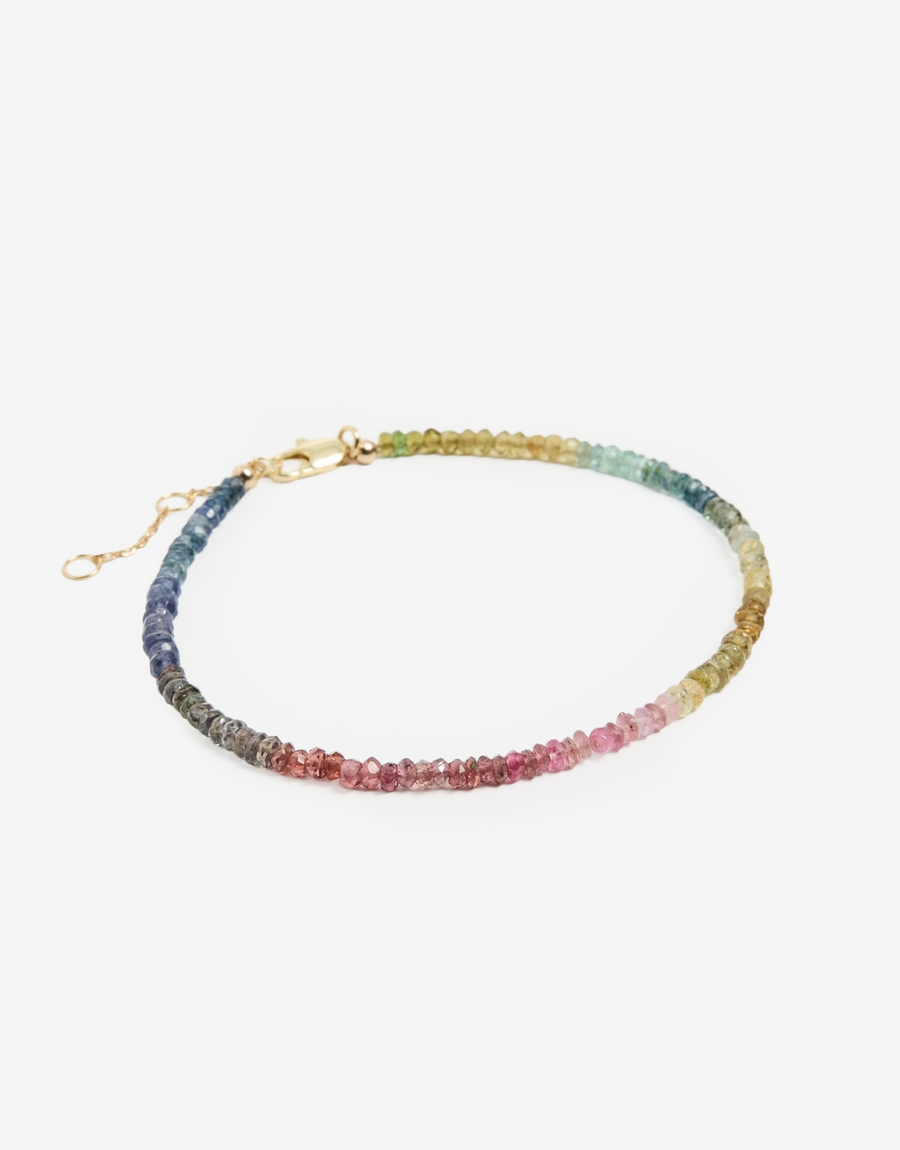 Natasha Gemstone Bracelet, Muted Rainbow
