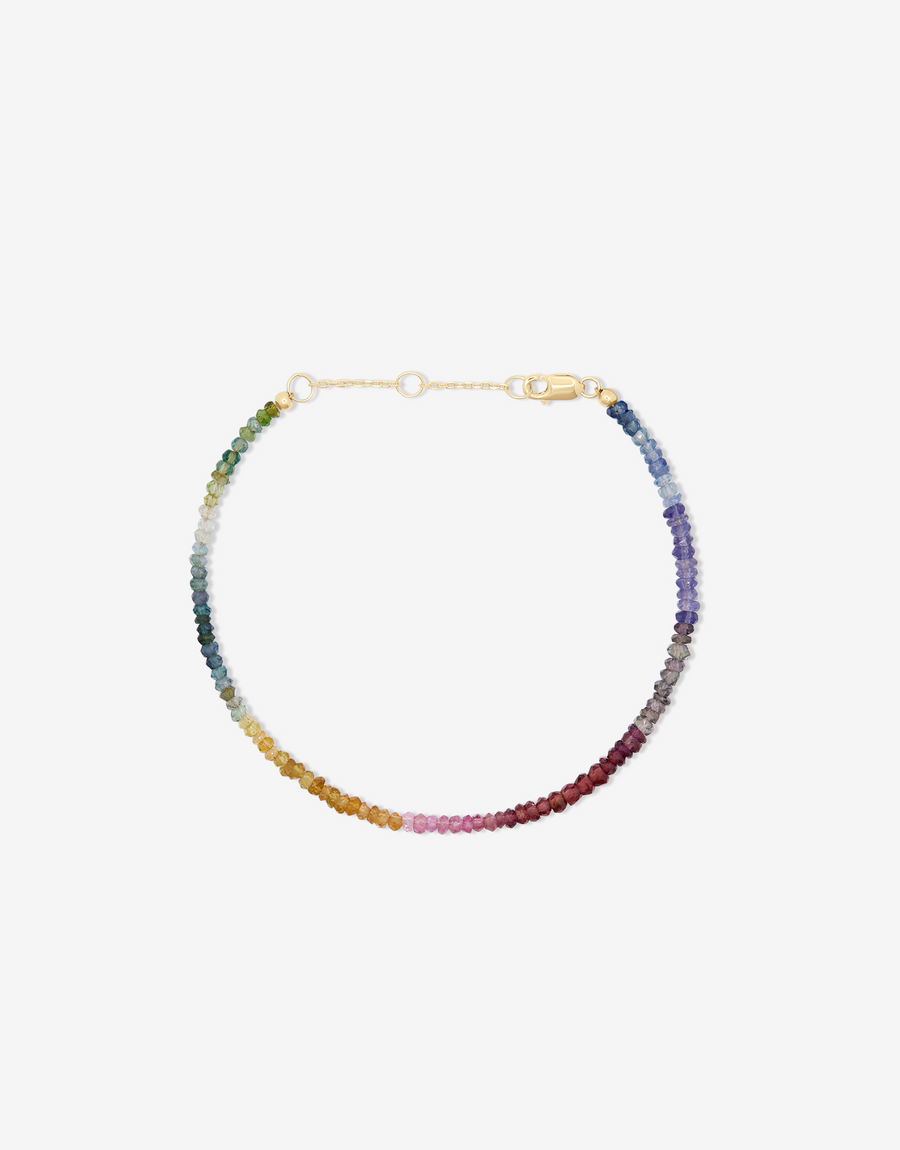Natasha Gemstone Bracelet, Muted Rainbow