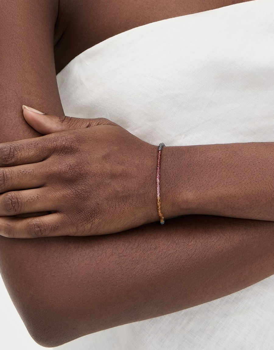 Natasha Gemstone Bracelet, Muted Rainbow