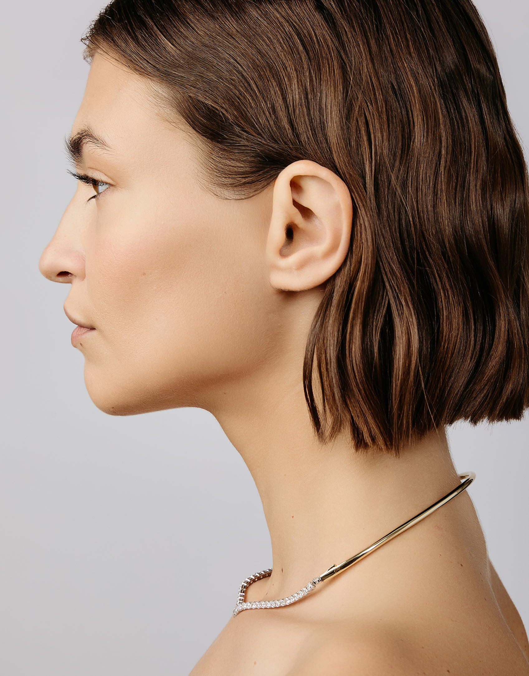 Nikita Half Tennis Necklace