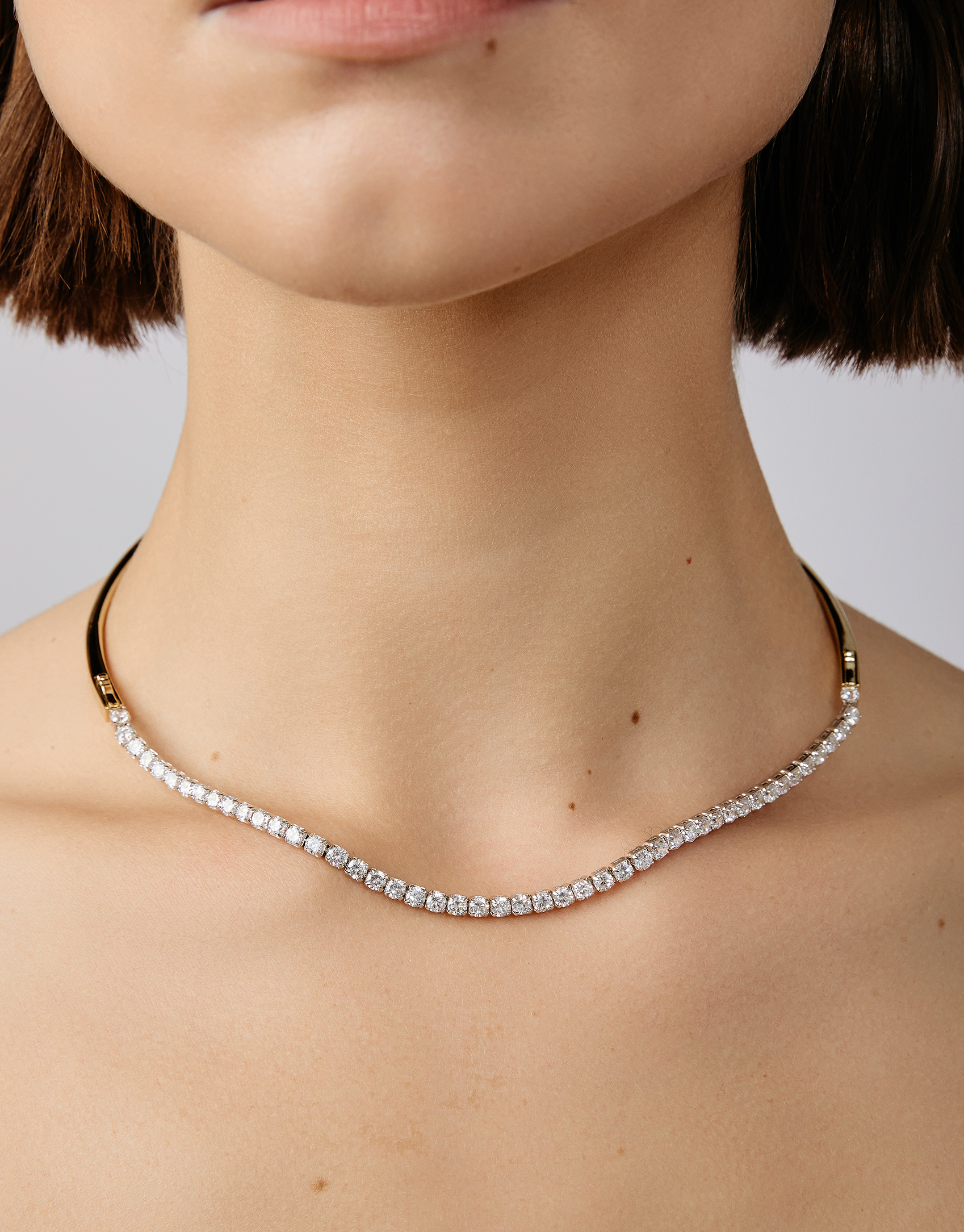 Nikita Half Tennis Necklace