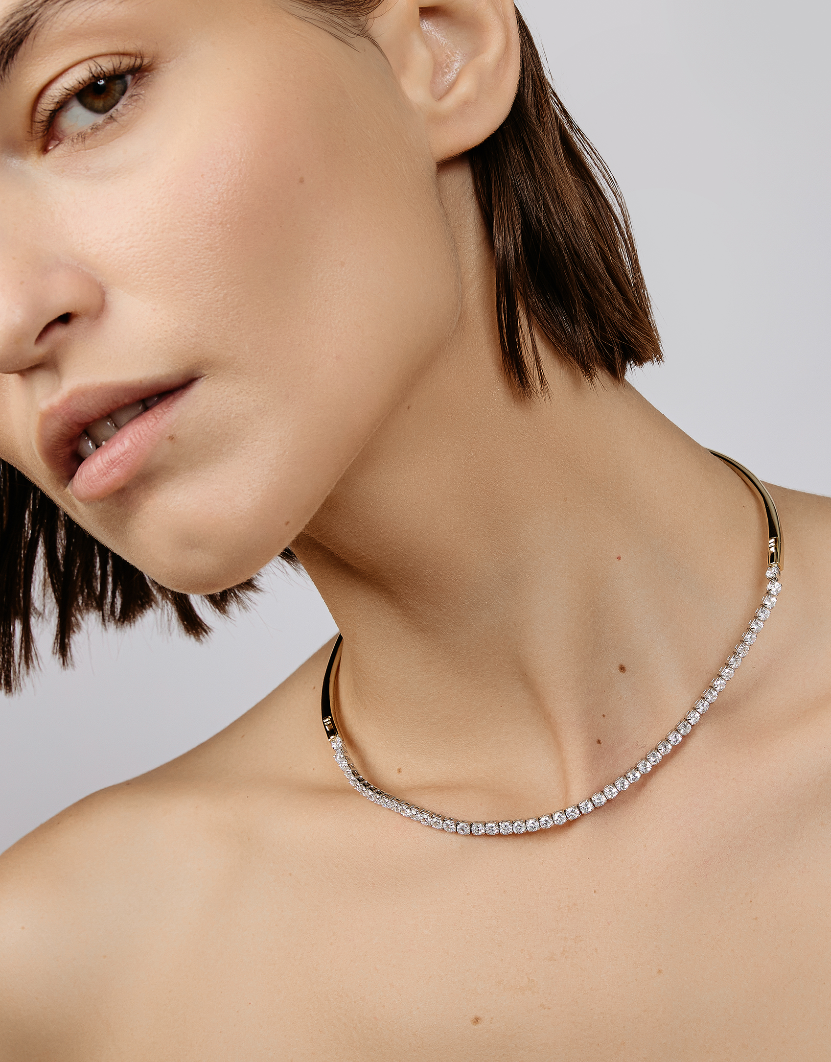 Nikita Half Tennis Necklace