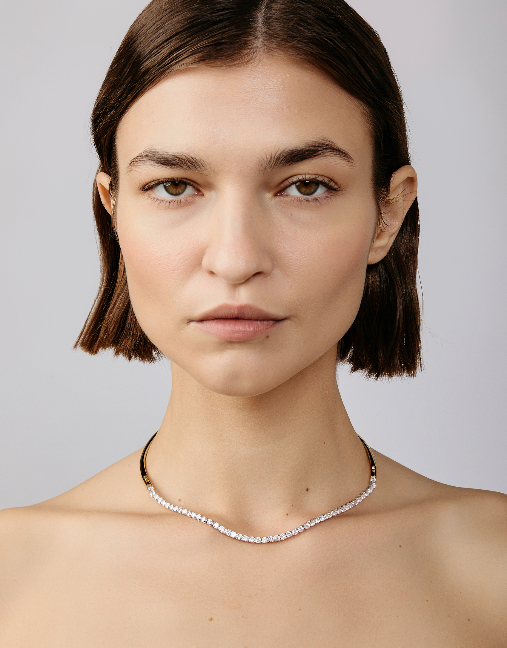 Nikita Half Tennis Necklace