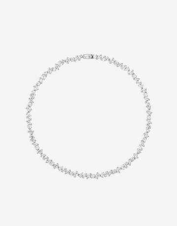 Pear Diamond Tennis Necklace