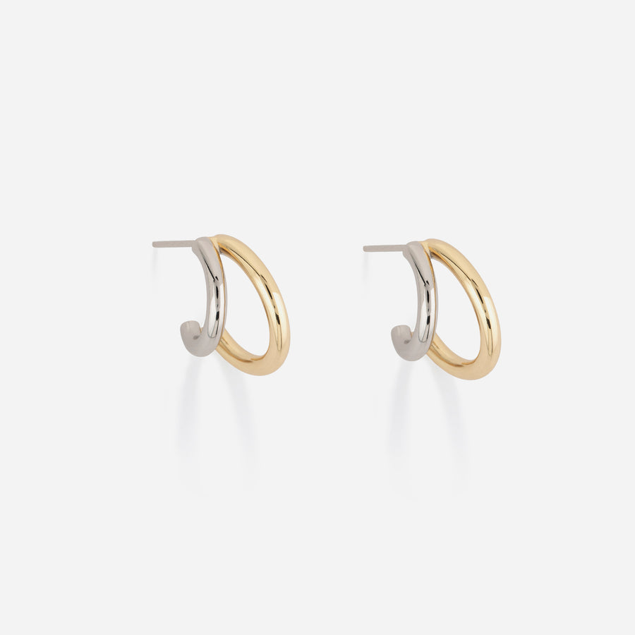 Gemini Hoop Earrings | Silver Gold Hoop Sterling Silver