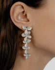 Liz Drop Earring | SHASHI Silver Flower Earring