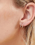 Erin Pave Hoop Earrings Vermeil Diamond Shashi earring