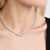 Graduated Diamond Tennis Necklace Sterling Silver Top quality Best Seller 