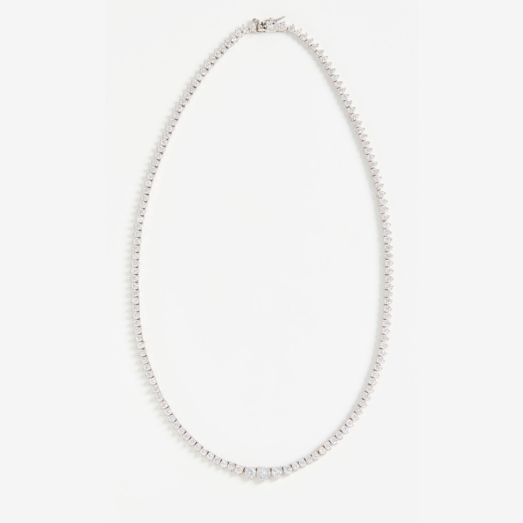 Graduated Diamond Tennis Necklace Shashi diamond necklace