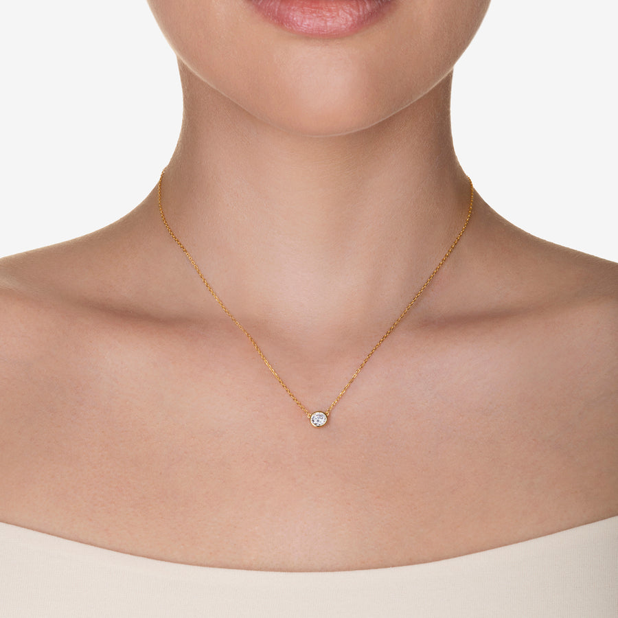 Solitaire Necklace, by SHASHI Vermeil