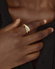 Vera Ring | Gold Intertwined Ring by Shashi