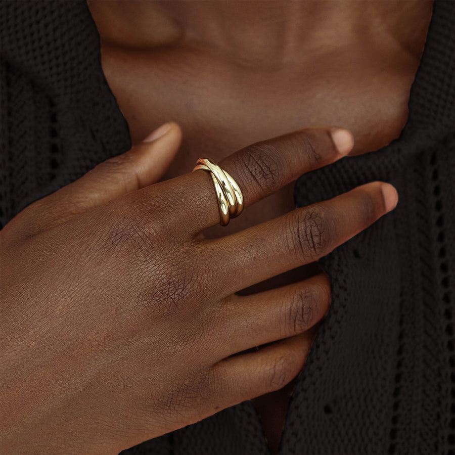 Vera Ring | Gold Intertwined Ring by Shashi