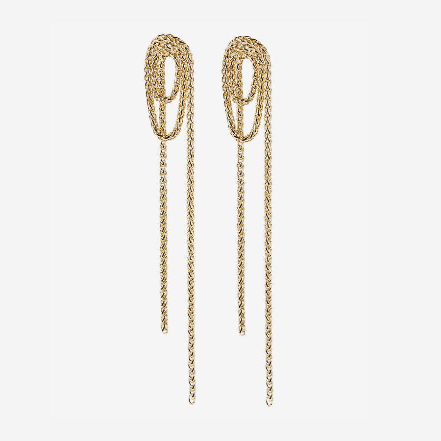Vroom Chain Earring | SHASHI Gold Drop Earring